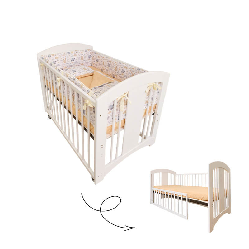 เตียงนอนเด็ก IDAWIN รุ่น Junior 2 in 1 สี White_0